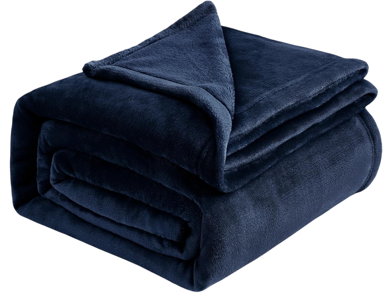 Bedsure navy fleece queen blanket 90x90