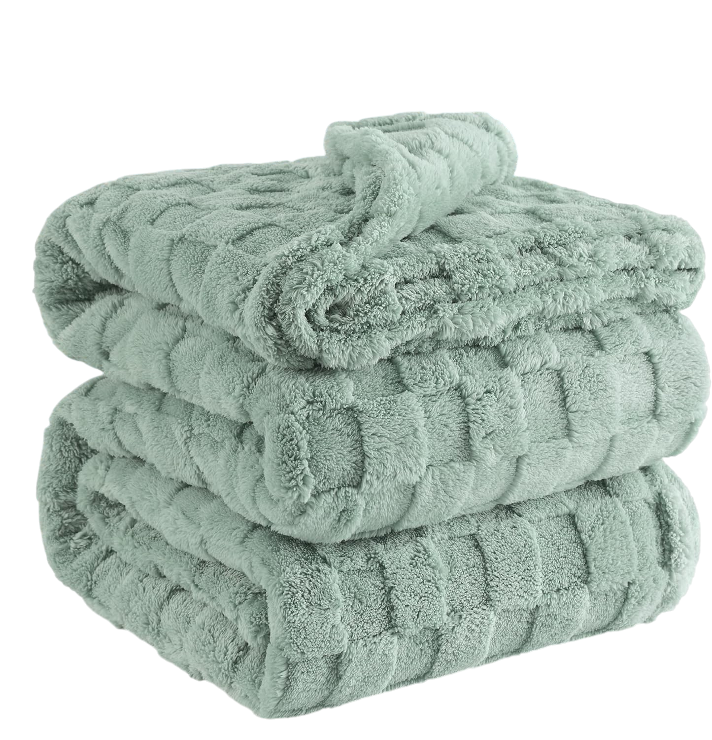 Bedsure sage green queen fleece blanket