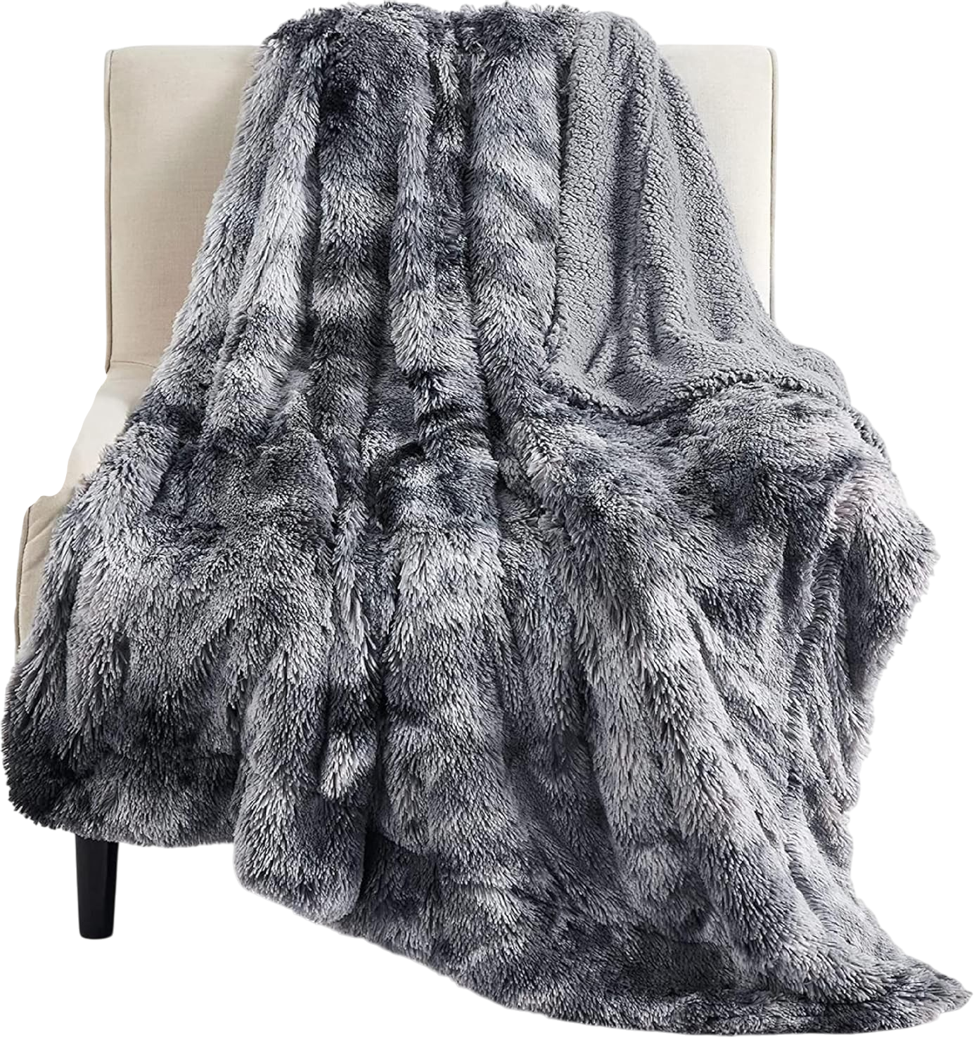 Bedsure fluffy faux fur throw blanket
